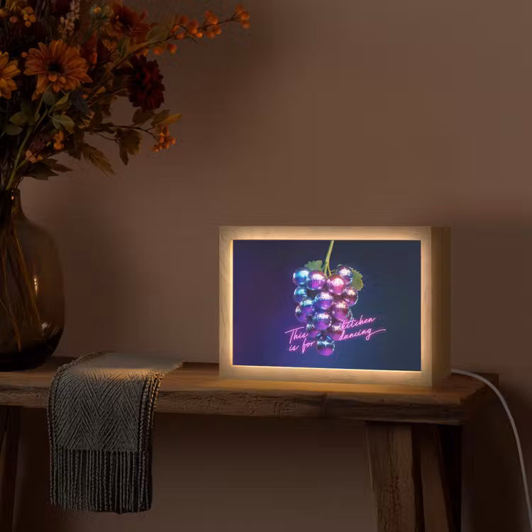 Quote - Neon - Disco - Druiven Light Box met kabel (Tafellamp) klein -sfeer4