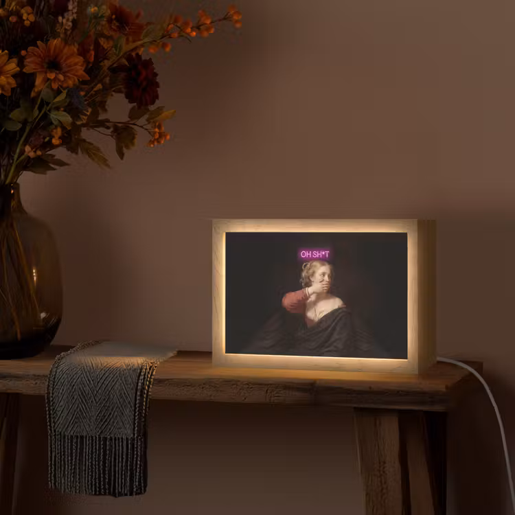 Quote - Neon - vrouw Light Box met kabel (Tafellamp) klein -sfeer4