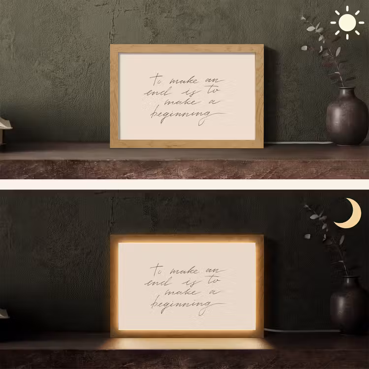 Quote - Pastel - Spreuk - Tekst Light Box met kabel (Tafellamp) klein -sfeer3