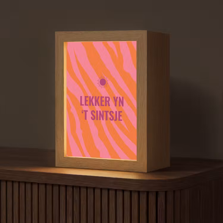 Quote - Zomer - Roze Light Box met kabel (Tafellamp) klein -z3d_website