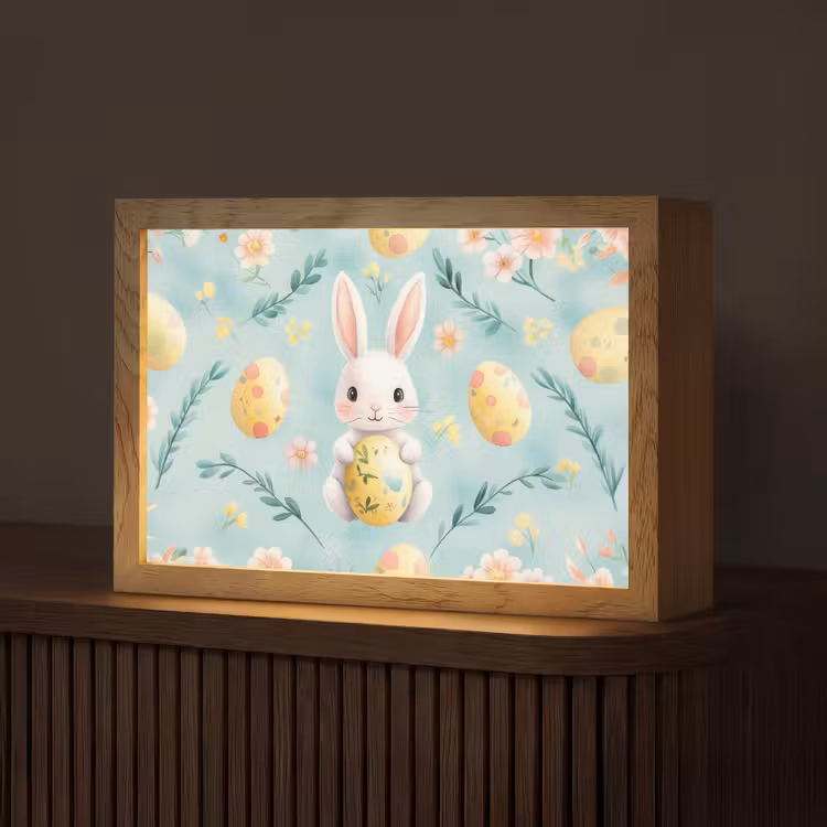 Konijn - Eieren - Takjes Light Box met kabel (Tafellamp) klein -z3d_website
