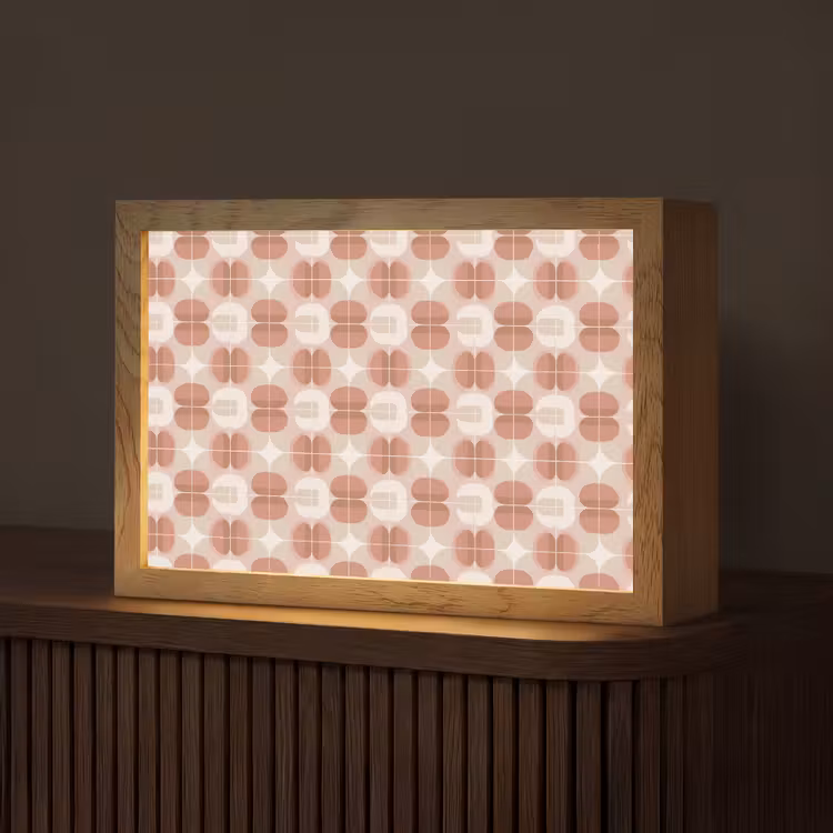 Retro - Klassiek - Roze Light Box met kabel (Tafellamp) klein 924 -z3d_website