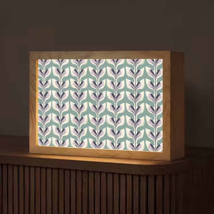 Retro - Modern - Groen Light Box met kabel (Tafellamp) klein 924 -z3d_website