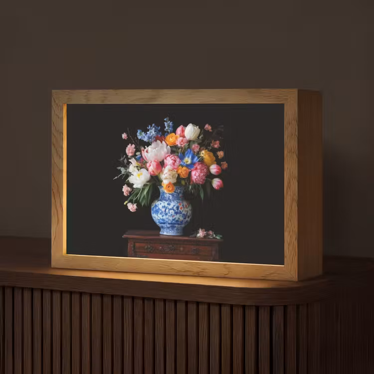 Rozen - Bloemen - Vaas - Boeket Light Box met kabel (Tafellamp) klein -z3d_website