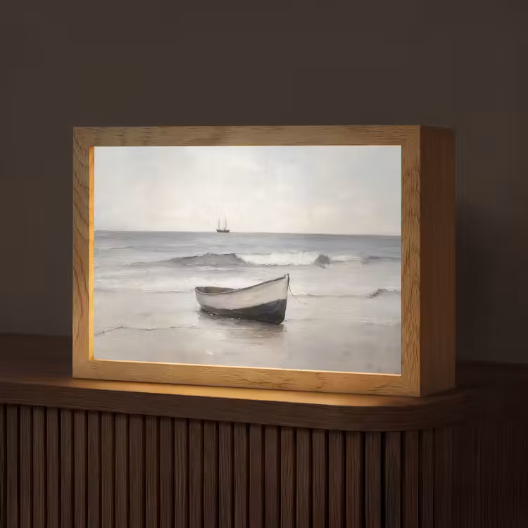 Roeiboot - Zee - Horizon Light Box met kabel (Tafellamp) klein -z3d_website