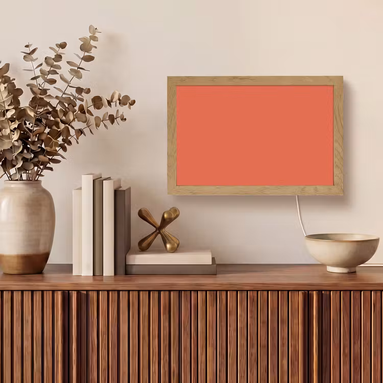 Rustic - Clay - Oranje Light Box met kabel (Tafellamp) klein 924 -sfeer2