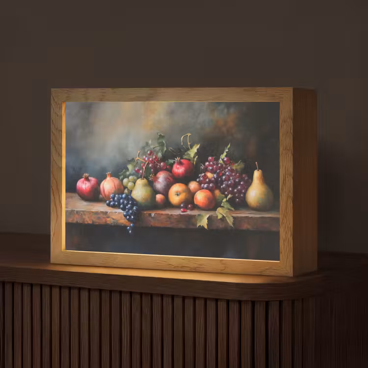 Rustiek - Stilleven - Fruit Light Box met kabel (Tafellamp) klein -z3d_website