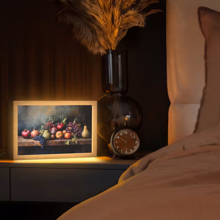 Rustiek - Stilleven - Fruit Light Box met kabel (Tafellamp) klein -sfeer1