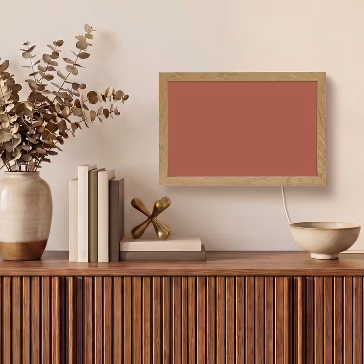 Rustic - Terracotta - Oranje Light Box met kabel (Tafellamp) klein 924 -sfeer2
