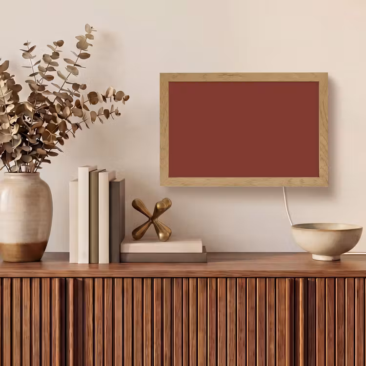 Rustic - Terracotta - Rood Light Box met kabel (Tafellamp) klein 924 -sfeer2