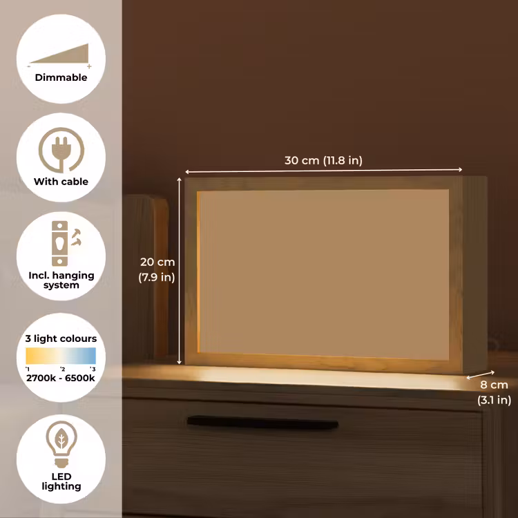 Sahara - Earth - Oranje Light Box met kabel (Tafellamp) klein 924 -USP_EN