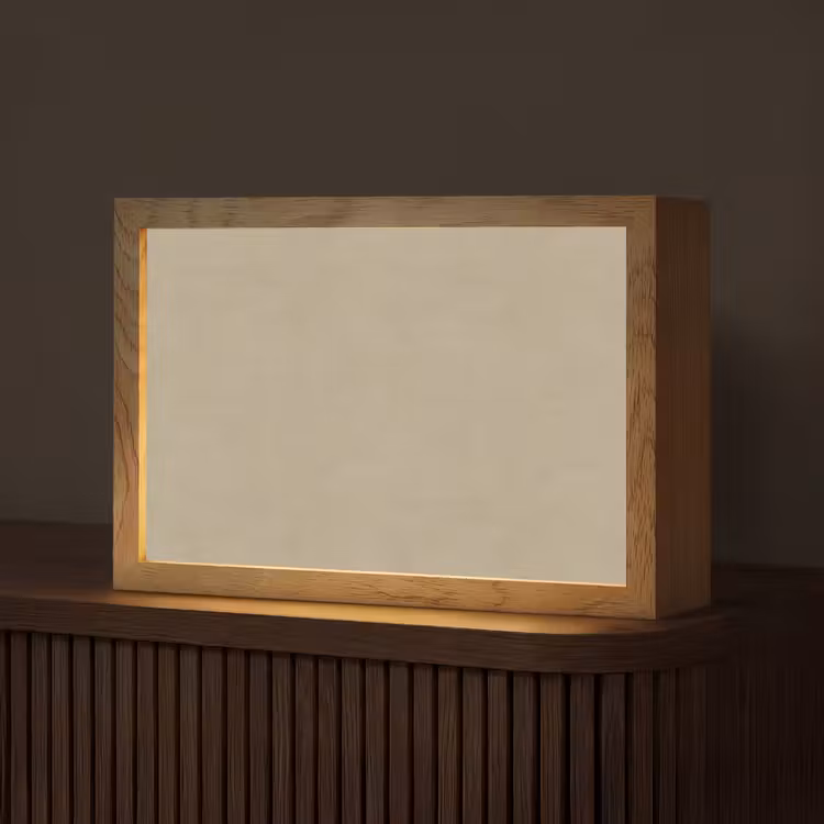 Zandkleur - Korrelige structuur - Beton Light Box met kabel (Tafellamp) klein 924 -z3d_website