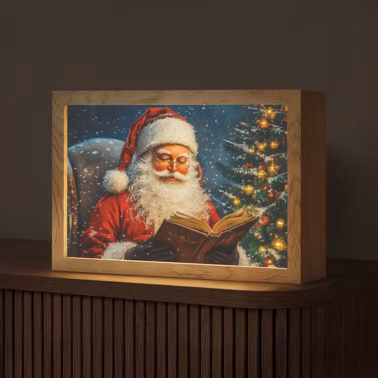 Kerstman - Kerst - Winter - Kerstboom Light Box met kabel (Tafellamp) klein -z3d_website
