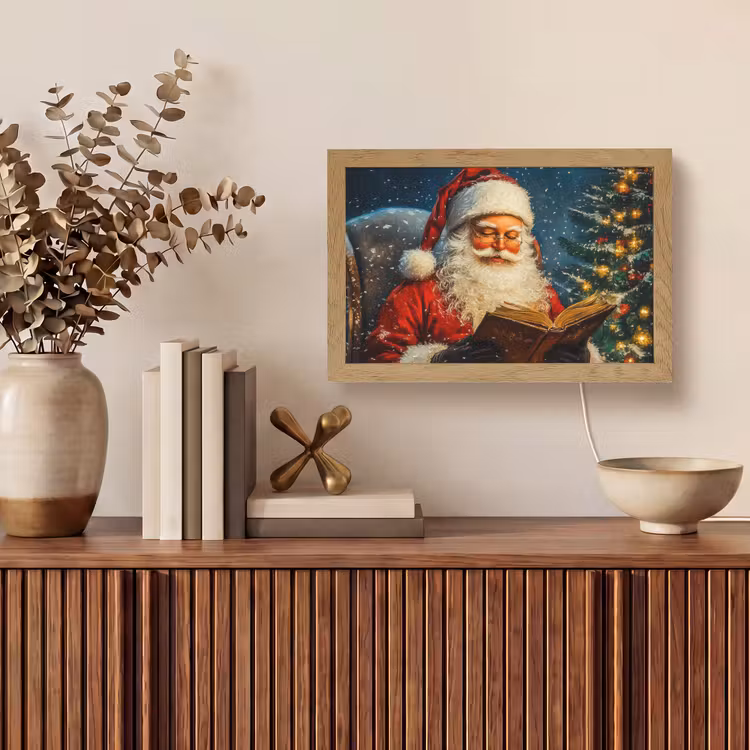 Kerstman - Kerst - Winter - Kerstboom Light Box met kabel (Tafellamp) klein -sfeer2