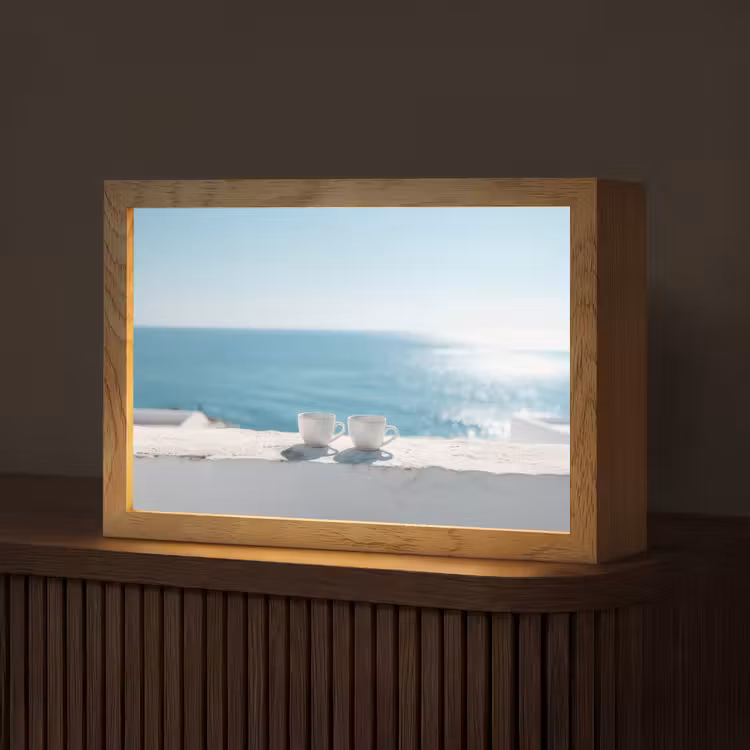 Zee - Koffiekopjes - Zomers Light Box met kabel (Tafellamp) klein -z3d_website