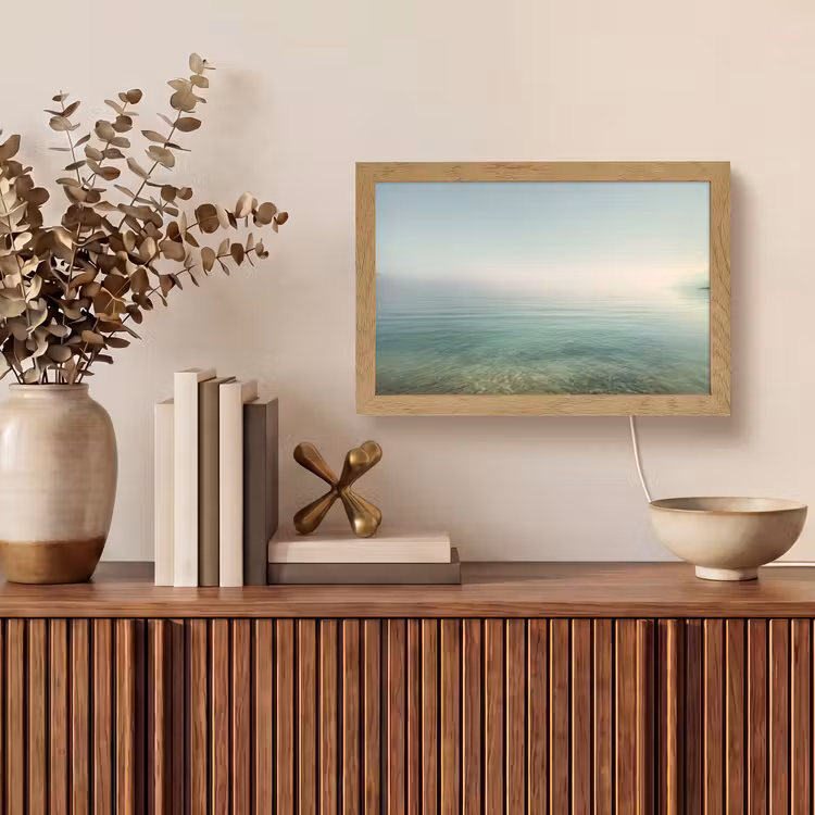 Zee - Horizon - Blauw - Mist Light Box met kabel (Tafellamp) klein -sfeer2