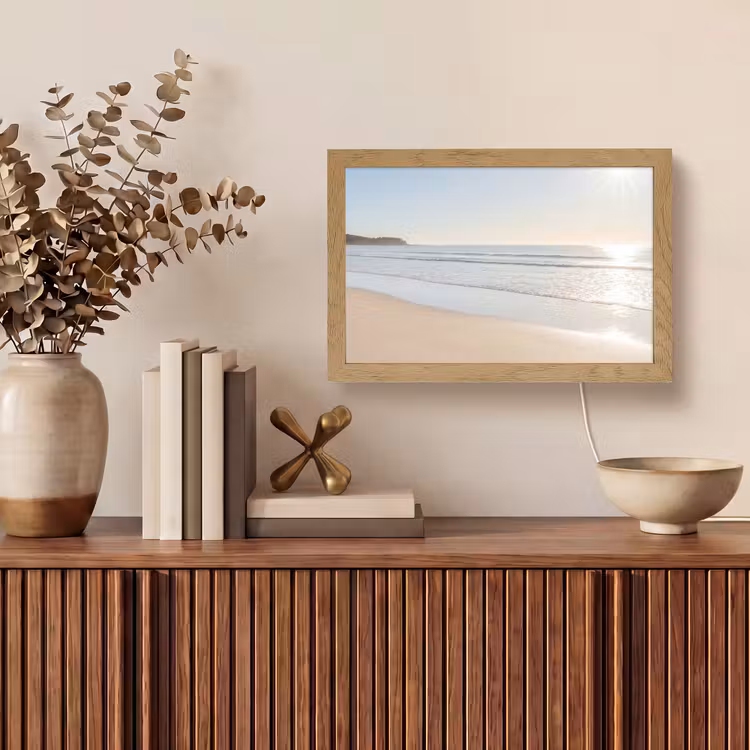 Zee - Zon - Zand Light Box met kabel (Tafellamp) klein -sfeer2