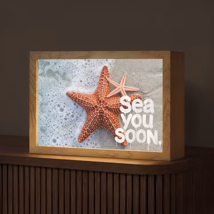 Sea you soon - Zeester - Zee Light Box met kabel (Tafellamp) klein -z3d_website