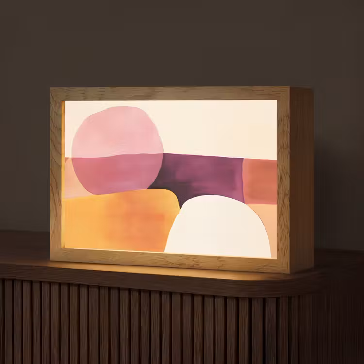 Vormen - Abstract - Kleurrijk Light Box met kabel (Tafellamp) klein -z3d_website