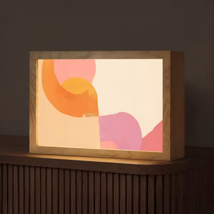 Vormen - Abstract - Kleurrijk Light Box met kabel (Tafellamp) klein -z3d_website