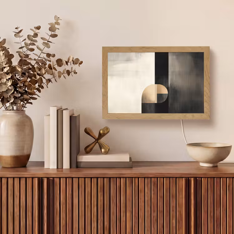 Vormen - Modern - Zwart Light Box met kabel (Tafellamp) klein -sfeer2