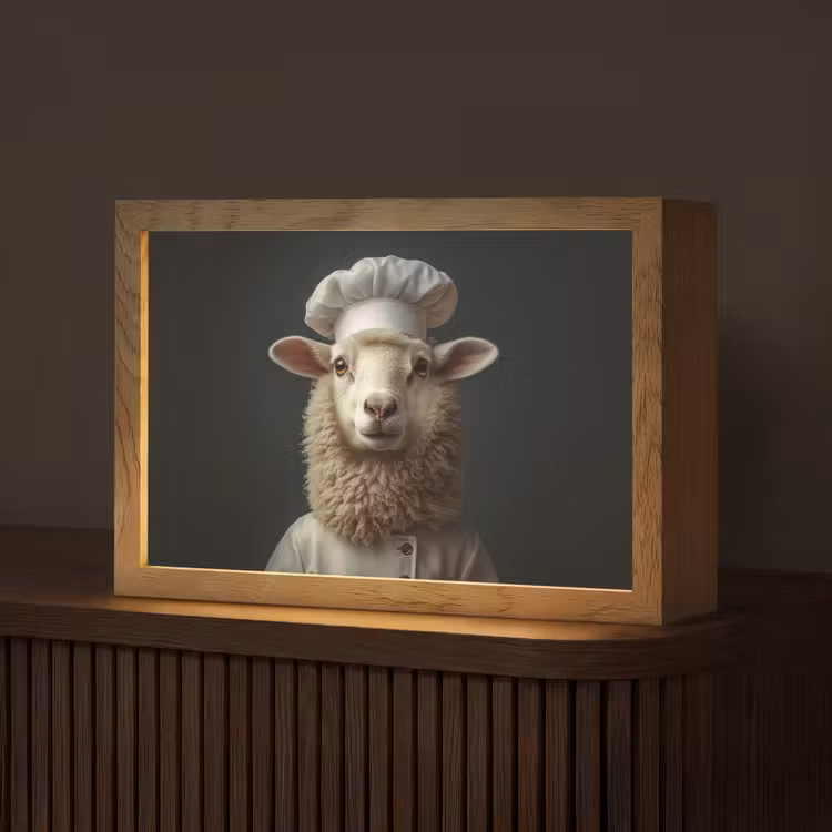 Schaap - Wol - Kok Light Box met kabel (Tafellamp) klein -z3d_website