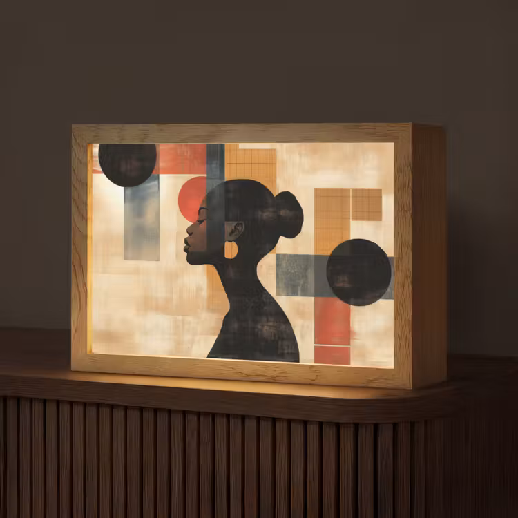 Zijaanzicht - Vrouw - Vormen Light Box met kabel (Tafellamp) klein -z3d_website
