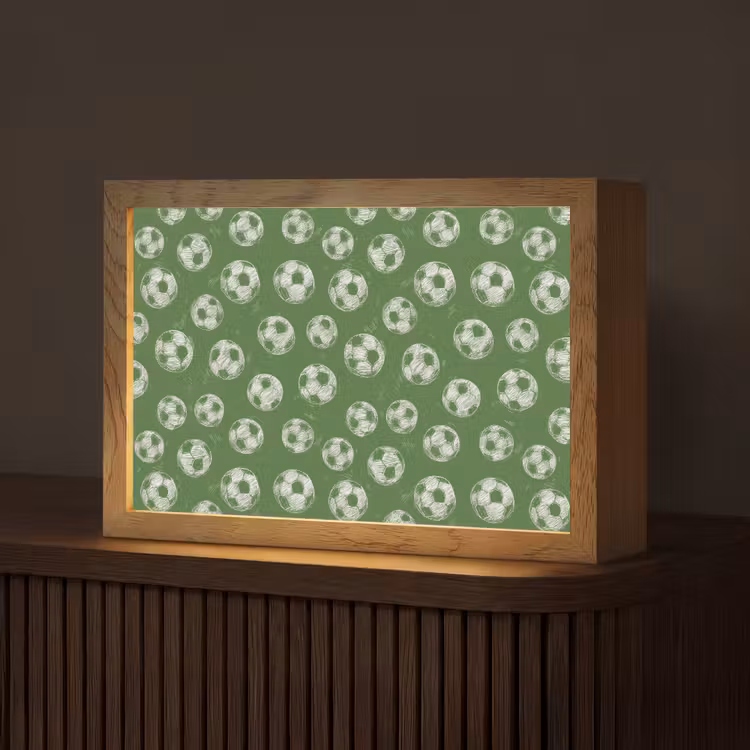 Voetbal - Sport - Groen Light Box met kabel (Tafellamp) klein 924 -z3d_website