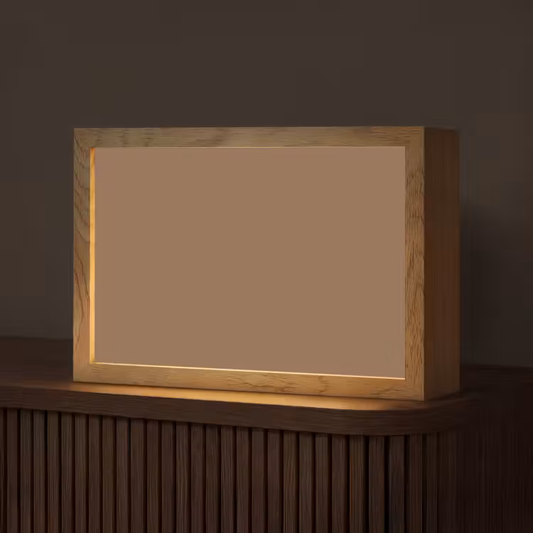 Soft - Walnut - Bruin Light Box met kabel (Tafellamp) klein 924 -z3d_website