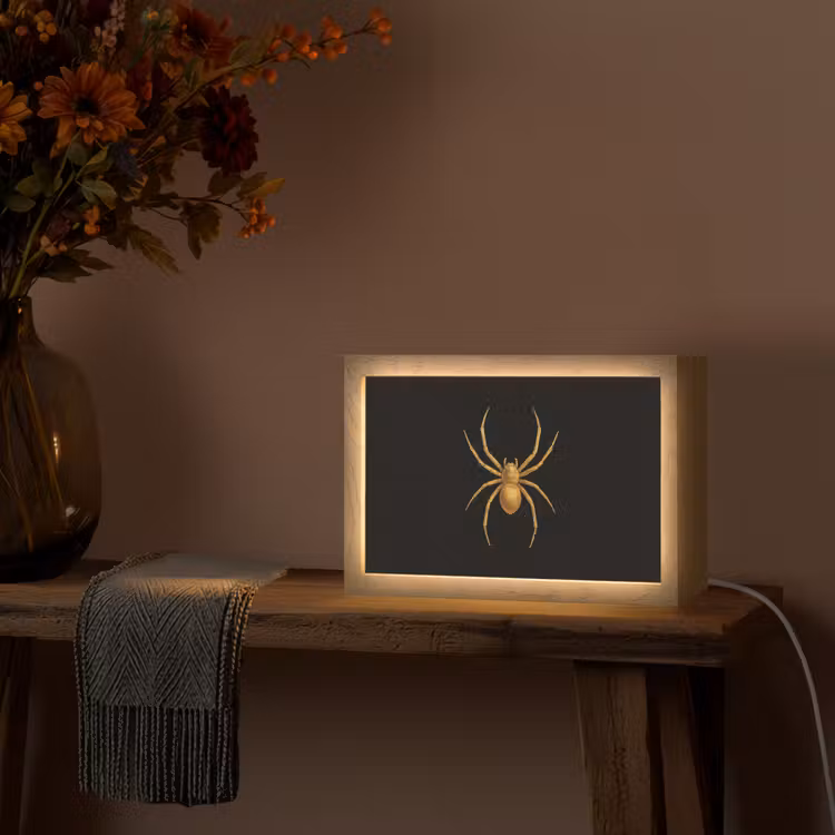 Spin - Goud - Minimalistisch - Poten Light Box met kabel (Tafellamp) klein -sfeer4