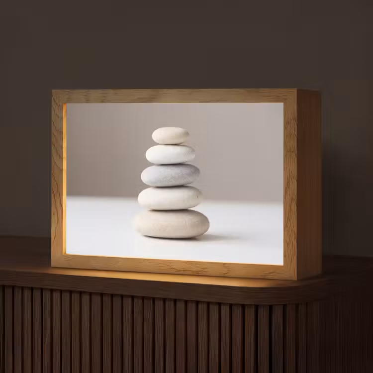 Gestapelde - Stenen - Grijs Light Box met kabel (Tafellamp) klein -z3d_website