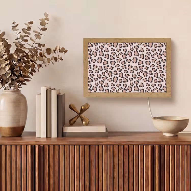 Vlekken - Beige - Luipaard Light Box met kabel (Tafellamp) klein 924 -sfeer2