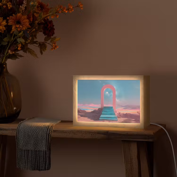 Trap - Boog - Sterrenhemel Light Box met kabel (Tafellamp) klein -sfeer4