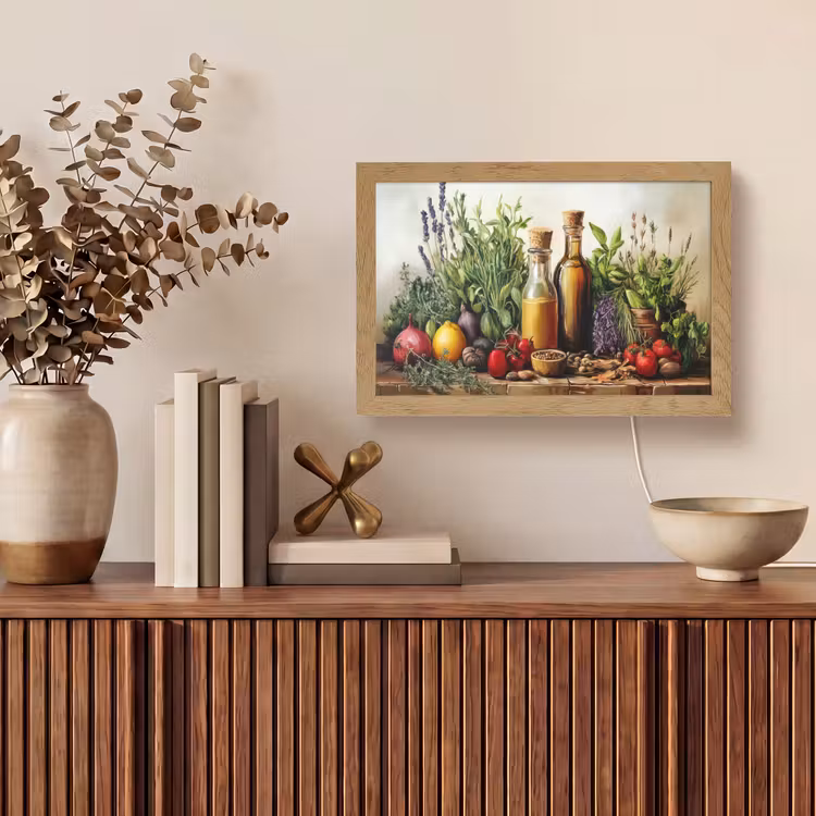 Stilleven - Kruiden - Specerijen - Fruit - Kleurrijk Light Box met kabel (Tafellamp) klein -sfeer2