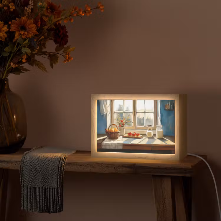 Stilleven - Keuken - Doorkijk - Vintage Light Box met kabel (Tafellamp) klein -sfeer4
