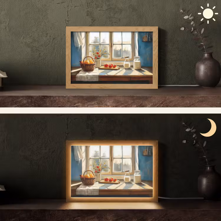 Stilleven - Keuken - Doorkijk - Vintage Light Box met kabel (Tafellamp) klein -sfeer3