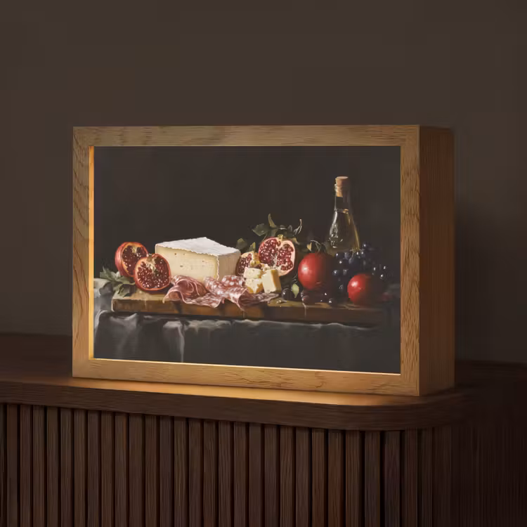 Stilleven - Vintage - Borrelplank Light Box met kabel (Tafellamp) klein -z3d_website