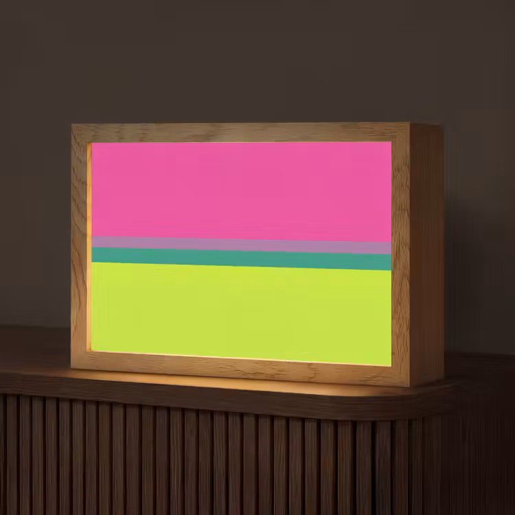 Strepen - Modern - Kleurrijk Light Box met kabel (Tafellamp) klein -z3d_website