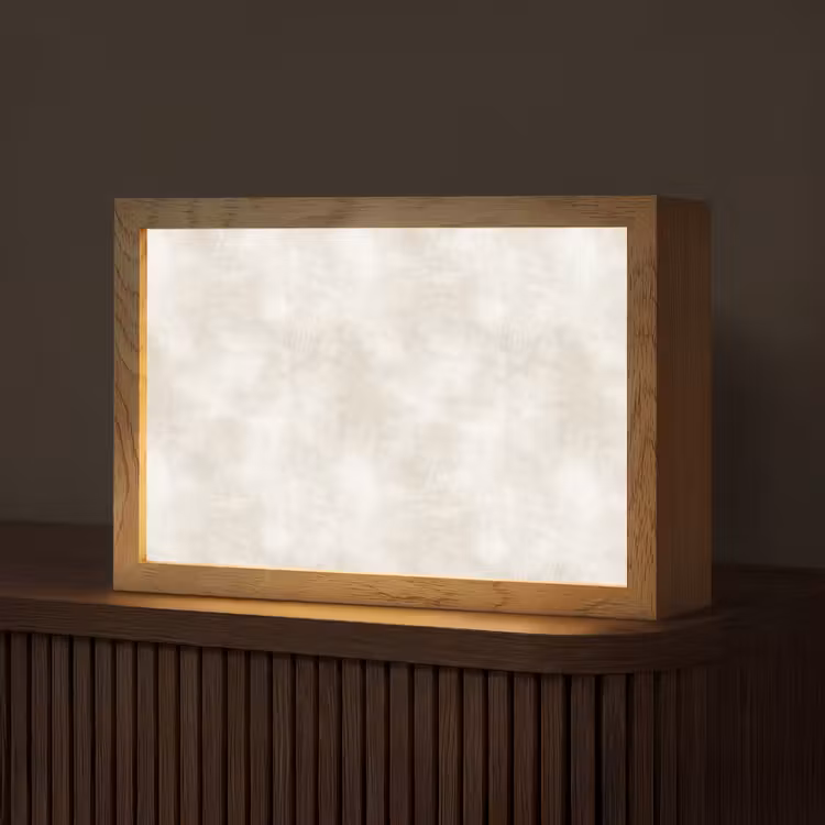 Subtiel - Structuur - Beige Light Box met kabel (Tafellamp) klein 924 -z3d_website