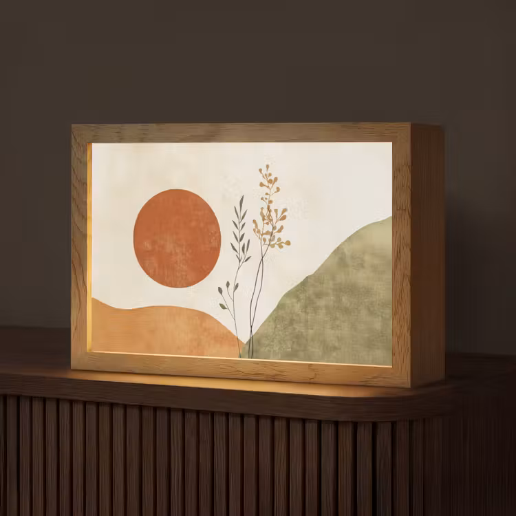 Zon - Abstract - Takken - Oranje Light Box met kabel (Tafellamp) klein -z3d_website
