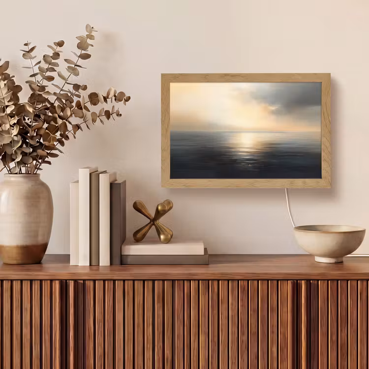 Zon - Horizon - Zee Light Box met kabel (Tafellamp) klein -sfeer2