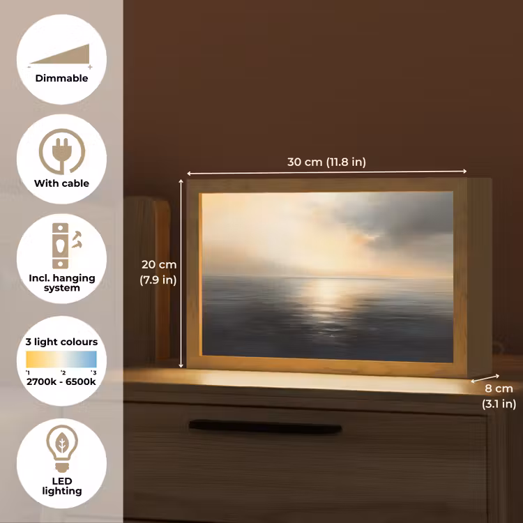 Zon - Horizon - Zee Light Box met kabel (Tafellamp) klein -USP_EN