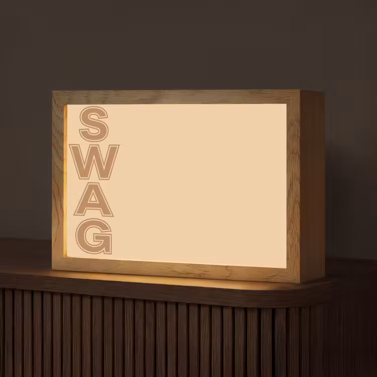 Swag - Bruin - Beige Light Box met kabel (Tafellamp) klein -z3d_website