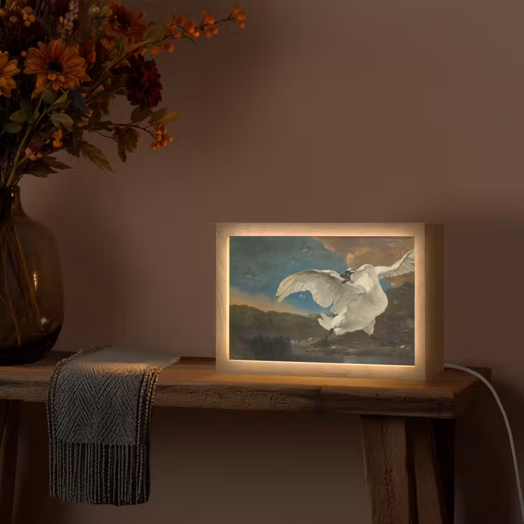 Zwaan - Oude meesters - Jan Asselijn Light Box met kabel (Tafellamp) klein -sfeer4