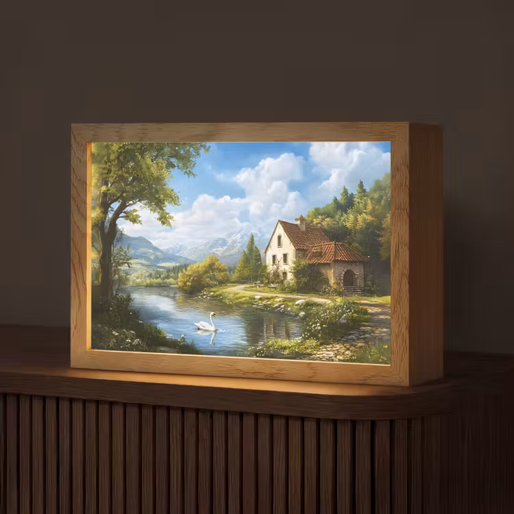 Zwaan - Bomen - Rust Light Box met kabel (Tafellamp) klein -z3d_website
