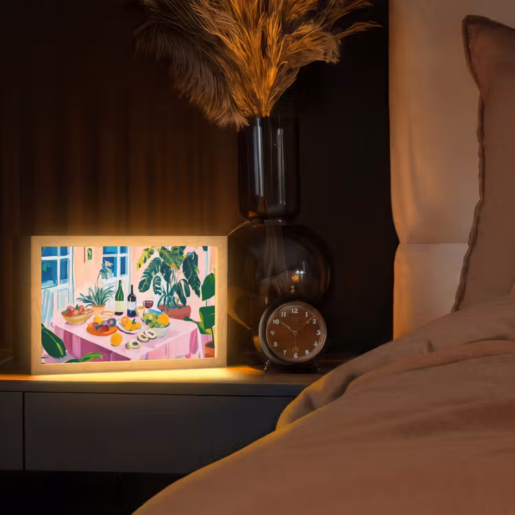 Tafel - Wijn - Fruit Light Box met kabel (Tafellamp) klein -sfeer1