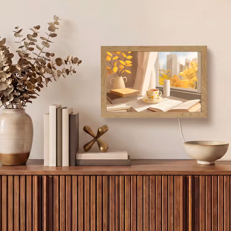 Thee - Boek - Thee - Herfst Light Box met kabel (Tafellamp) klein -sfeer2