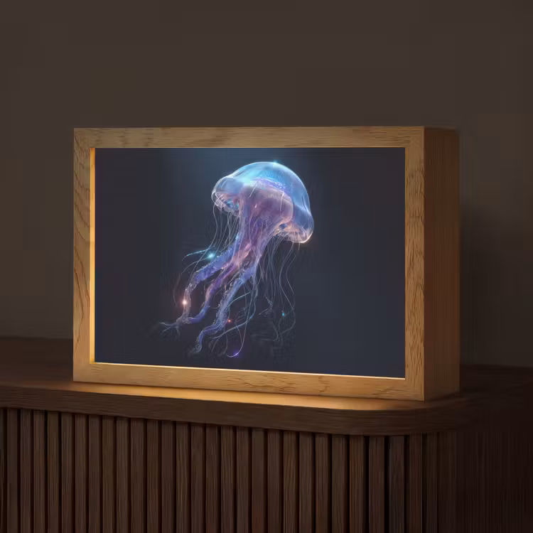 Tentakels - Kwal - Paars - Sprankeling Light Box met kabel (Tafellamp) klein -z3d_website