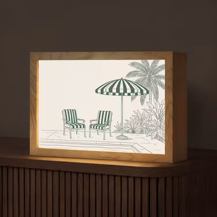 Terras - Illustratie - Groen Light Box met kabel (Tafellamp) klein -z3d_website