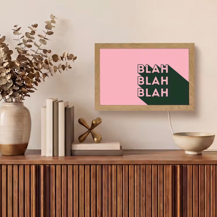 Tekst - Grafisch - Groen - Schaduw Light Box met kabel (Tafellamp) klein -sfeer2